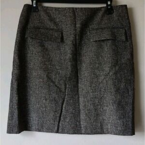 Ann Taylor Women's Pencil Skirt Gray Tweed Straight Lined Faux‎ Pockets Size 6